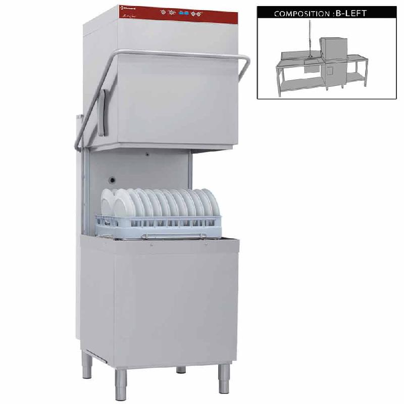 Pack lave vaisselle a capot et batteries : table de sortie et table... - PDCR37/6-AC/B-S_0