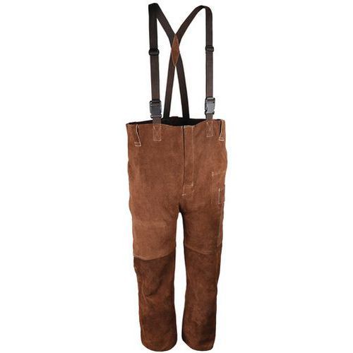 PANTALON DE TRAVAIL SOUDEUR EN CUIR À BRETELLES TAILLE S ET M - SINGER SAFETY