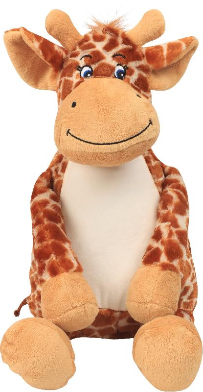 Peluche zippée Girafe - Rembourrage amovible - Réf: MM564 - Marque Mumbles_0