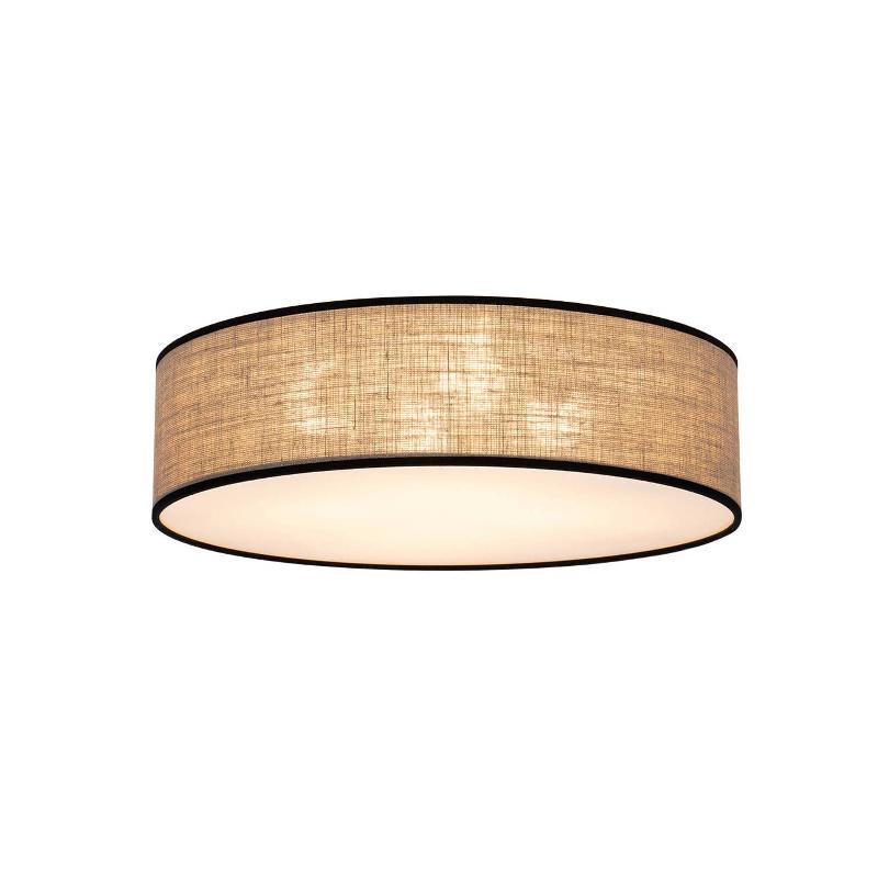 BRITOP PLAFONNIER TUBO, ABAT-JOUR TEXTILE, BEIGE, Ø 48CM