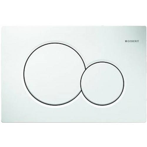 PLAQUE DE COMMANDE DOUBLE TOUCHE - SIGMA 01 - BLANC GEBERIT