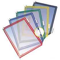 POCHE À PIVOT, A4, COLORIS ASSORTIS - LOT DE 10