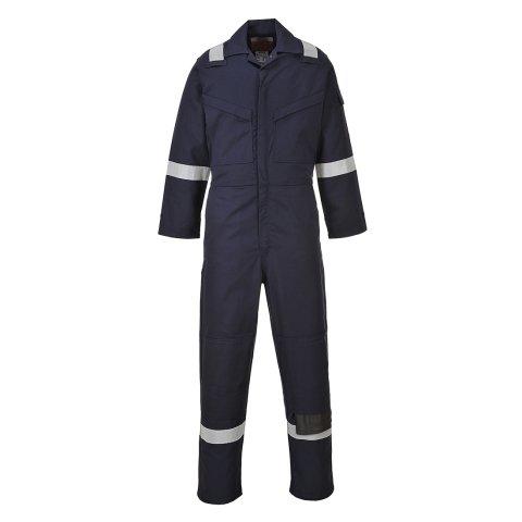 PORTWEST FR50 COMBINAISON FLAMME RÉSISTANT ET ANTISTATIQUE 350G MARINE - TAILLE 5XL - STANDARD