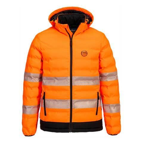 PORTWEST S548 DOUDOUNE CHAUFFANTE HV AVEC CAPUCHE ORANGE/NOIR - TAILLE XXL