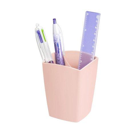 POT À CRAYONS PLASTIQUE CEP MINÉRAL ROSE POUDRÉ