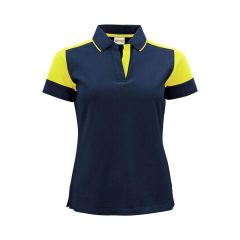 PRINTER PRIME PRIME POLO FEMMES MARINE/JAUNE FLUO - TAILLE XXL