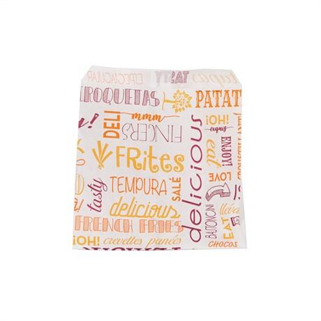 SACHET FRITES PAROLE 34 G/M² 12X12 CM BLANC INGRAISSABLE (VENDU PAR 1000)