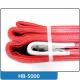 Sangle plate HB-5000-5,00 - rouge - largeur 150 mm - charge utile 5000 daN - norme EN 1492-1_0