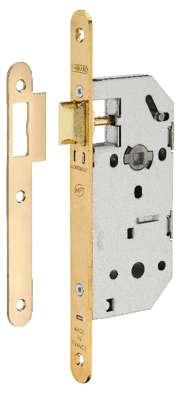 Serrure encastrable Monomax NF - porte intérieure - têtère acier laiton - réversible, garantie 10 ans_0
