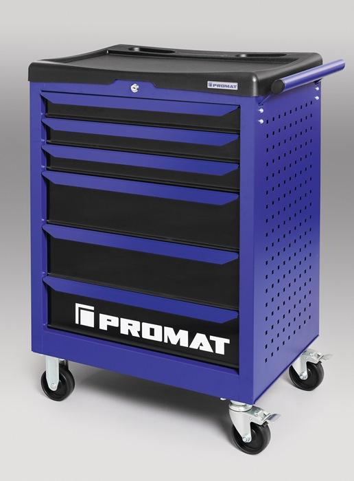 Servante d'atelier TREND PROMAT - Tôle acier - 6 tiroirs - 300 kg - Dimensions 755x465x1030 mm_0