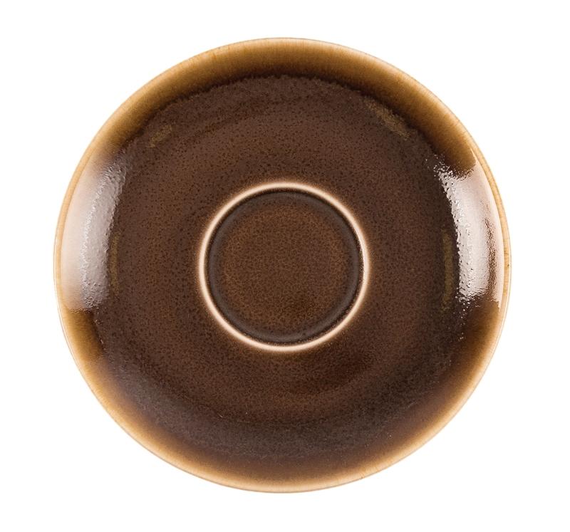 SOUS-TASSE À CAFÉ OLYMPIA, KILN, Ø 14 CM, MARRON - 6 PIÈCES