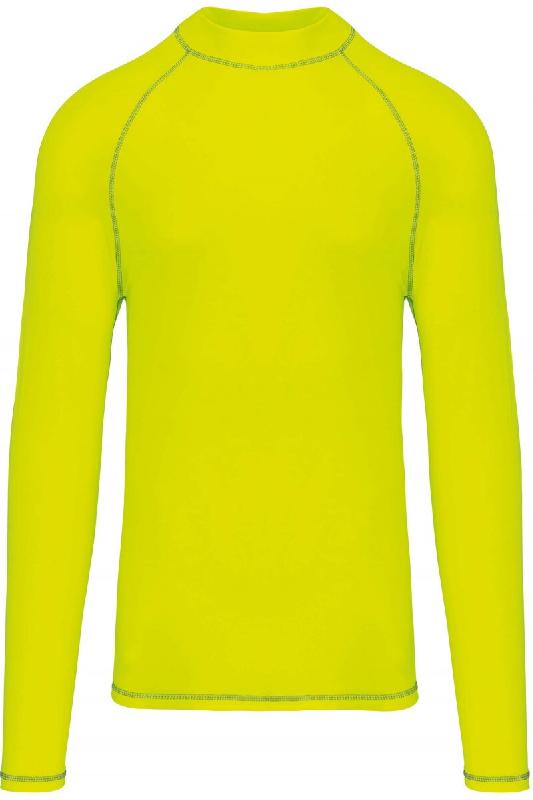 T-shirt technique à manches longues avec protection anti-UV unisexe Fluorescent Yellow XS 88% Polyester | 12% Elasthanne - XS 3663938238227_0