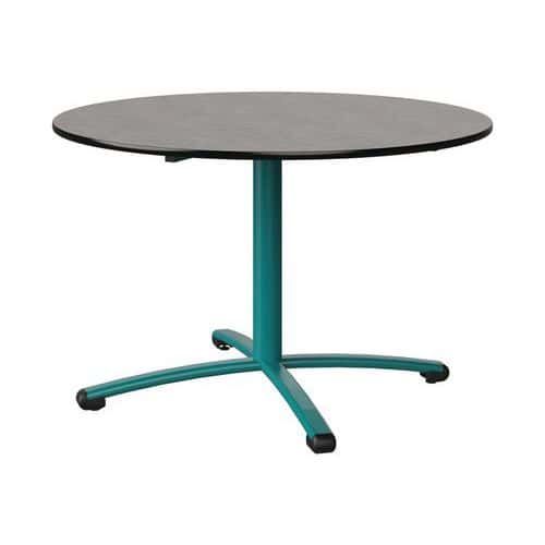 TABLE MALIBU Ø 120 T6 PC STRA BÉTON F186/NOIR BLEU 5018