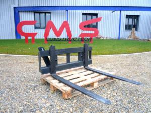 Tablier fourches lève palettes - Écartement réglable - 1,20m - Attache EURO et Mailleux_0