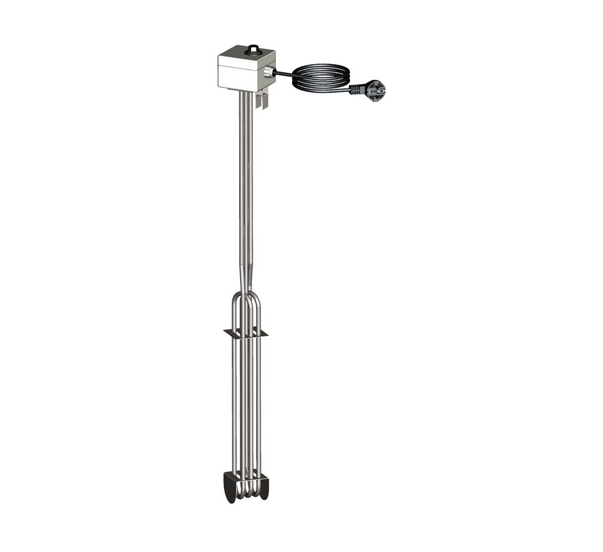 Thermoplongeur pour bains chimiques et galvaniques équipé d'une poignée vulcanisée et d'un câble d'alimentation - ELECTRO-THERM_0
