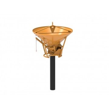 Benne à béton Tupa I - droite spéciale pour paniers de centrale à béton type I, avec tuyau 1.5m diamètre 200mm_0