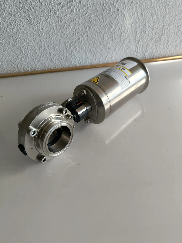 Vanne papillon inox 316l avec actionneur pneumatique gea modele 7330 atex_0