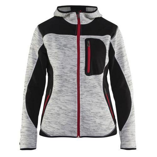 VESTE DE TRAVAIL TRICOTÉE À CAPUCHE FEMME GRIS CHINÉ/NOIR TAILLE M - BLAKLADER
