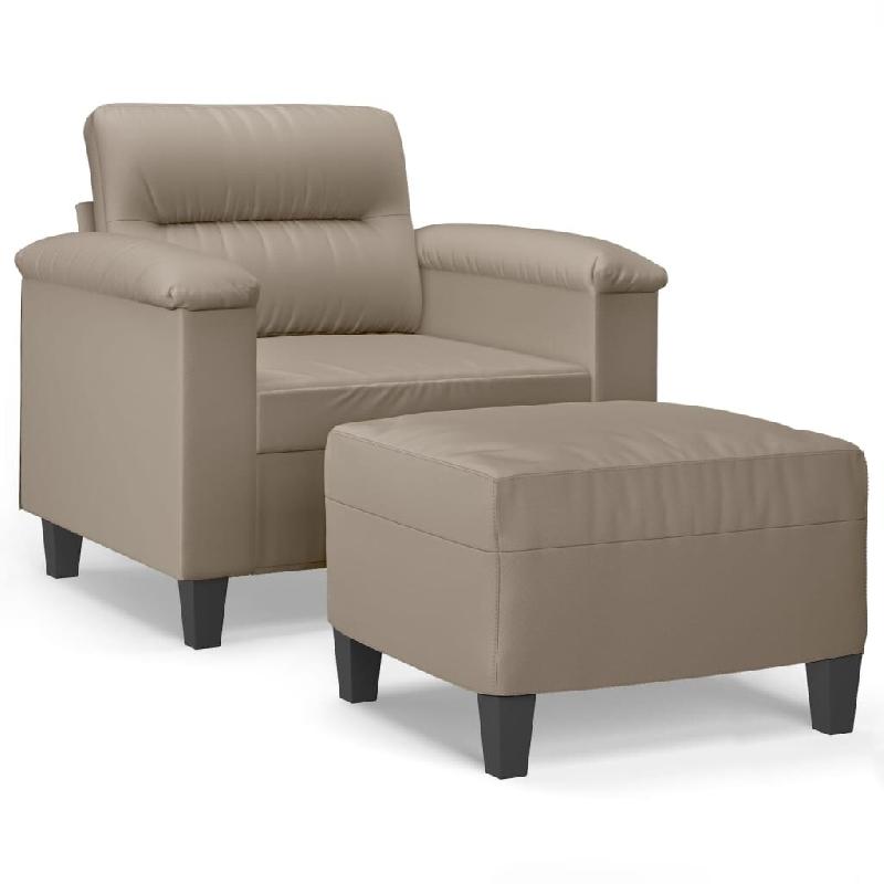 VidaXL Fauteuil avec repose-pied Taupe 60 cm Tissu microfibre Modèle Orion Master Mixte - 3201225_0