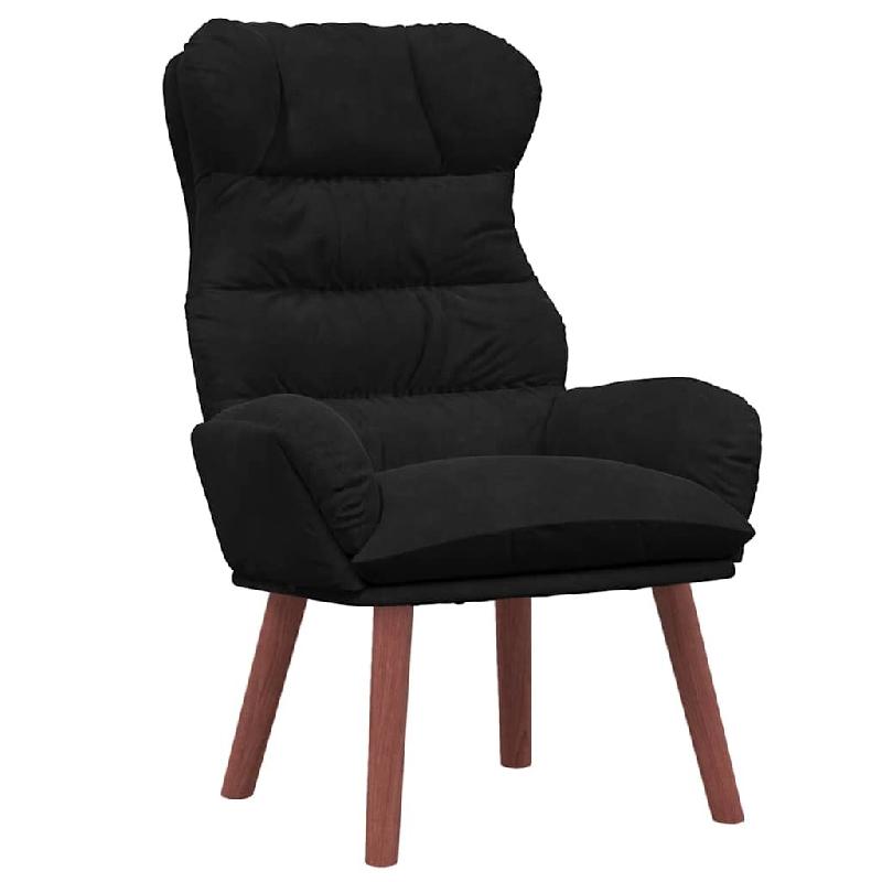 VidaXL fauteuil Noir 69 x 74 x 93 cm Velours Modèle Atlas Riviera - 42001893_0