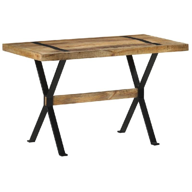 VidaXL Table à manger 120x60x76 cm bois de manguier brut Modèle Polaris Métal - Bois massif 321604_0