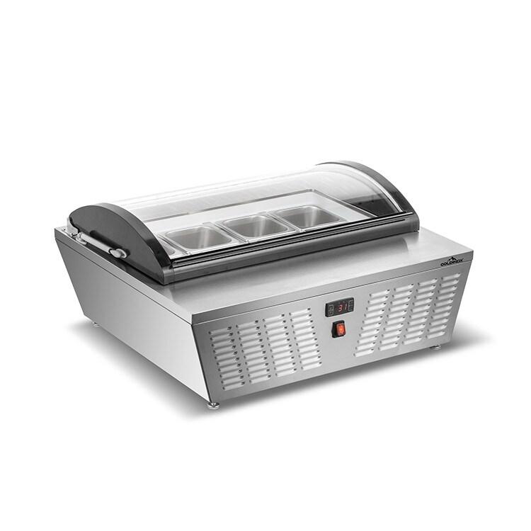 Vitrine réfrigérée positive à poser 8 x GN 1/6 - GOLDINOX - inox 3701770829873_0