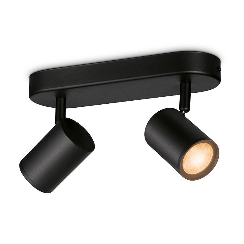 WIZ IMAGEO SPOT LED À 2 LAMPES RVB, NOIR
