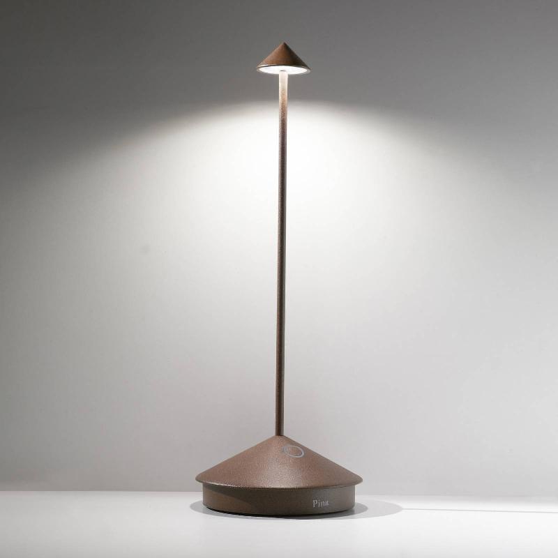 ZAFFERANO PINA LAMPE TABLE BATTERIE IP54 CORTEN