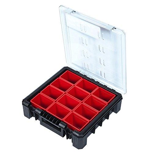 Boîte de rangement avec compartiments HD 400 - plastique haute qualité - 40x38x11 cm_0