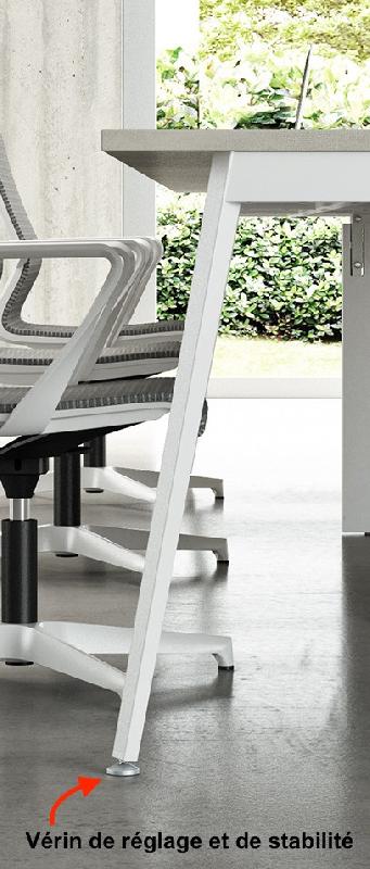 Bureau bench 6 personnes X3 - Officity - Blanc 9010, 480, Béton_1