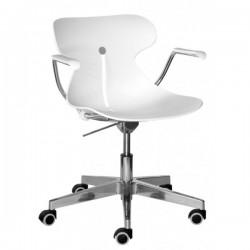 Chaise sur roulettes Alena - coque en polypropylène - piètement 5 branches - design contemporain_0