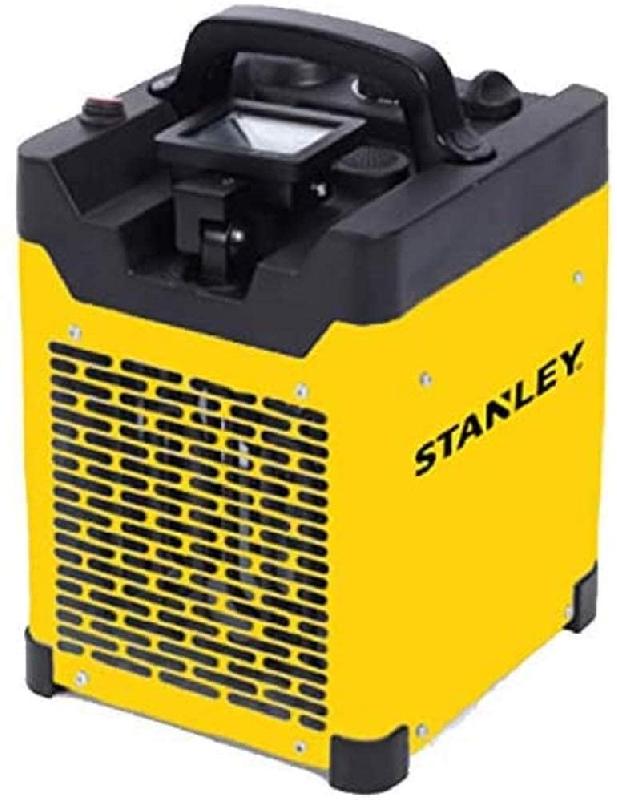 Chauffage électrique de chantier industriel 3000W - Stanley - Projecteur LED orientable - 2 positions de chauffe - Jaune_0