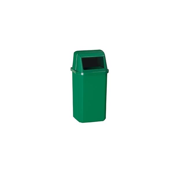 Corbeille murale PROXIMI 23L - Vert - Polypropylène recyclé - Fixation murale ou sur poteau_0