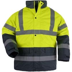 Coverguard - Parka chaude matelassée HV jaune bleu marine ROADWAY Jaune / Bleu Marine Taille 2XL - XXL jaune 3435241701404_0