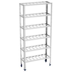 Étagère à vins en acier inoxydable  à 6 niveaux - 800x300x1750 mm - 30020380 Eurast - 30020380_0