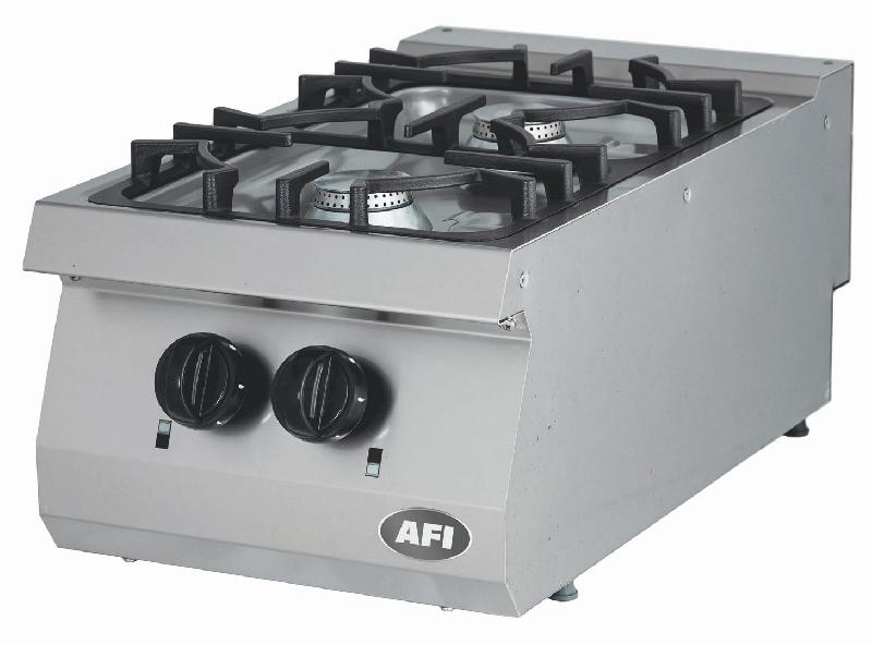 Fourneau à gaz professionnel 2 feux à poser - F2AP7G40 - Inox - 15 kW_0