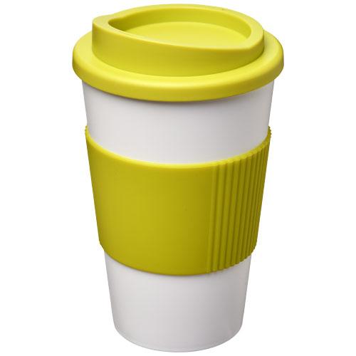 Gobelet isolant Americano® 350 ml - bandeau antidérapant en silicone - Plastique PP et fabriqué au Royaume-Uni_0