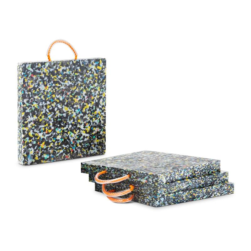 Lot de 4 plaques de calage - 40 x 40 x 4 cm - 12 000 kg de charge maximale - PE-HD résistant_0