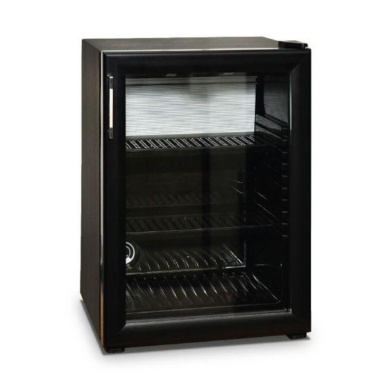 Minibar avec 2 étagères et porte en verre, noir, +4°/+14°C, 40 litres, VIRTUS BBZ0014_0