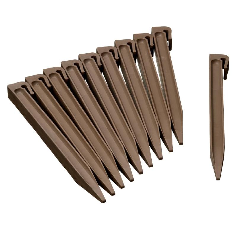 Nature chevilles d'ancrage de jardin 10 pcs taupe 428504_0