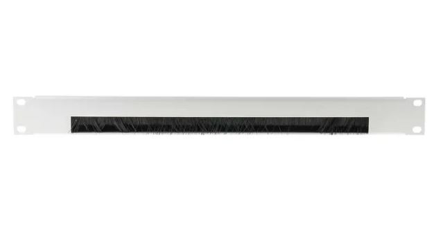 Panneau passe-câbles 1U - RS PRO - Gris - Acier avec finition époxy - Pour armoire 19 pouces_0