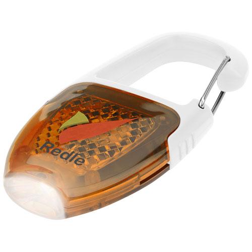 Porte-clés mousqueton avec catadioptre LED Reflect-or - lampe LED intégrée et piles incluses_0