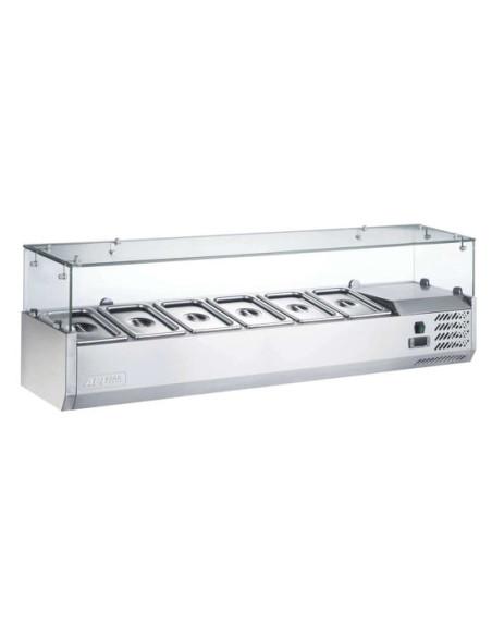 Saladette à poser 6 bacs GN 1/4 - Référence : TRIVRX1400/330_0