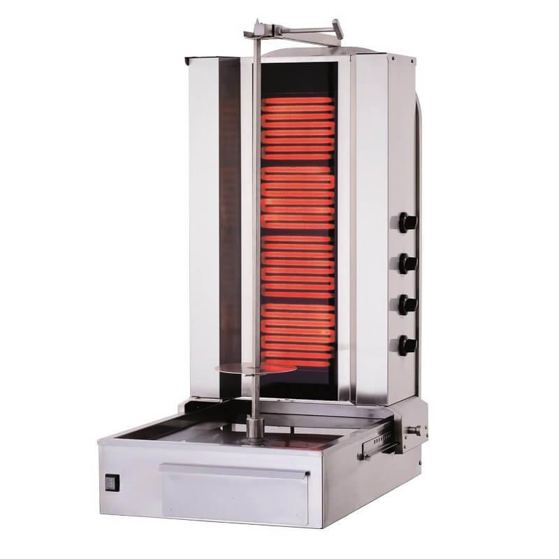 Shoarma vitroélectrique Sofraca - Grill vitrocéramique professionnel - 60 kg - 4 résistances_0