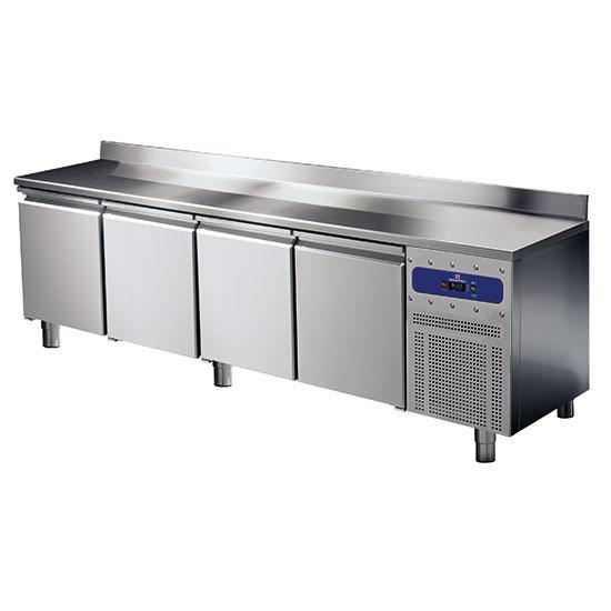 Table congélateur 4 portes GN 1/1 avec dosseret -10°/-22°C - 2330x700x850 mm - BNB0207_0