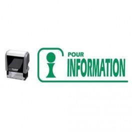 TRODAT X-PRINT POUR INFORMATION 4912 GRIS CLIMATIQUEMENT NEUTRE + PICTO ET MESSAGE - ENCRAGE VERT