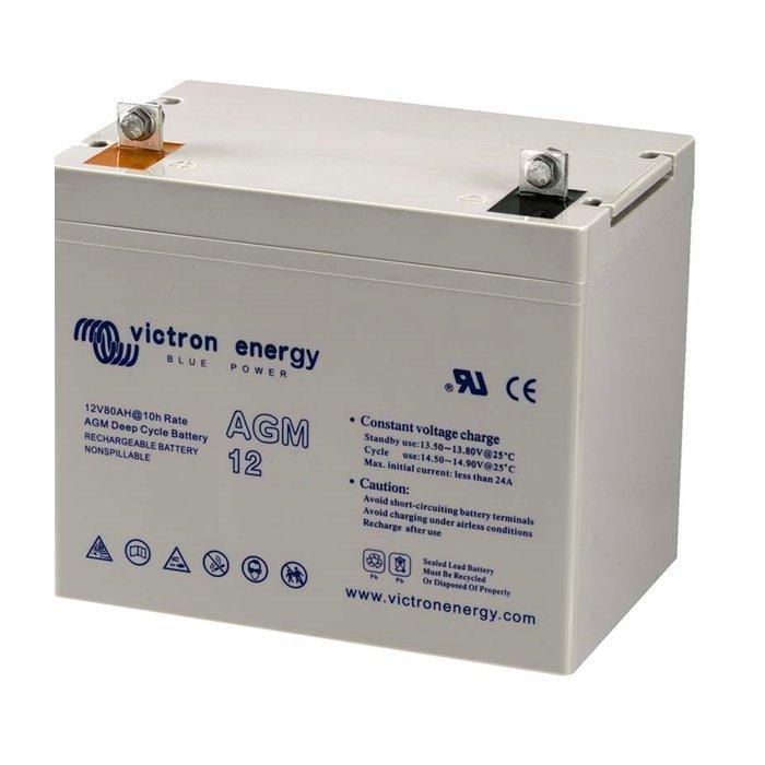 Batterie solaire AGM à décharge lente 12V 66Ah - Victron Energy - Bornes plates M8 et faible autodécharge_0