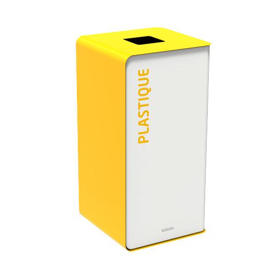 Borne de tri sélectif intérieur - 40 ou 65 litres - Bac en polypropylène ou plastique - Acier poudré anti-UV_0