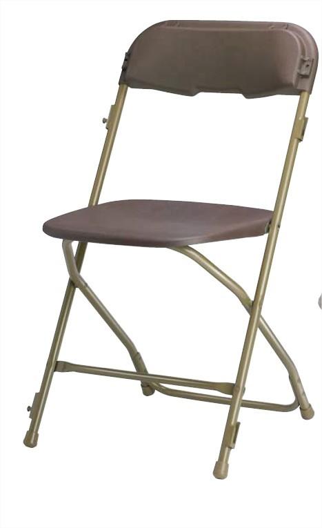 Chaise pliante Prato - assise et dossier en polypropylène - pieds en acier coloris bronze ou gris_0