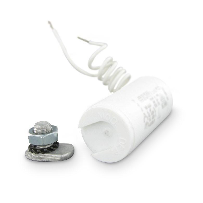 Condensateur permanent moteur à fils - 4 µF ICAR - diamètre 25 mm - compatible volets roulants, hottes, VMC, moteurs monophasés_0